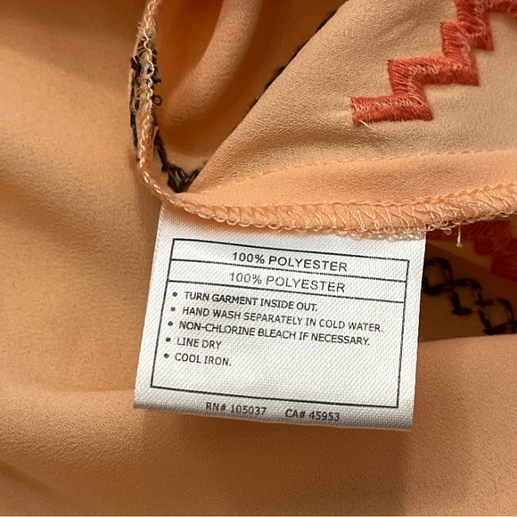 Ariat Shirt Womens Large Orange Embroidered Thick Stitch Western Aztec Tunic - Picture 4 of 11